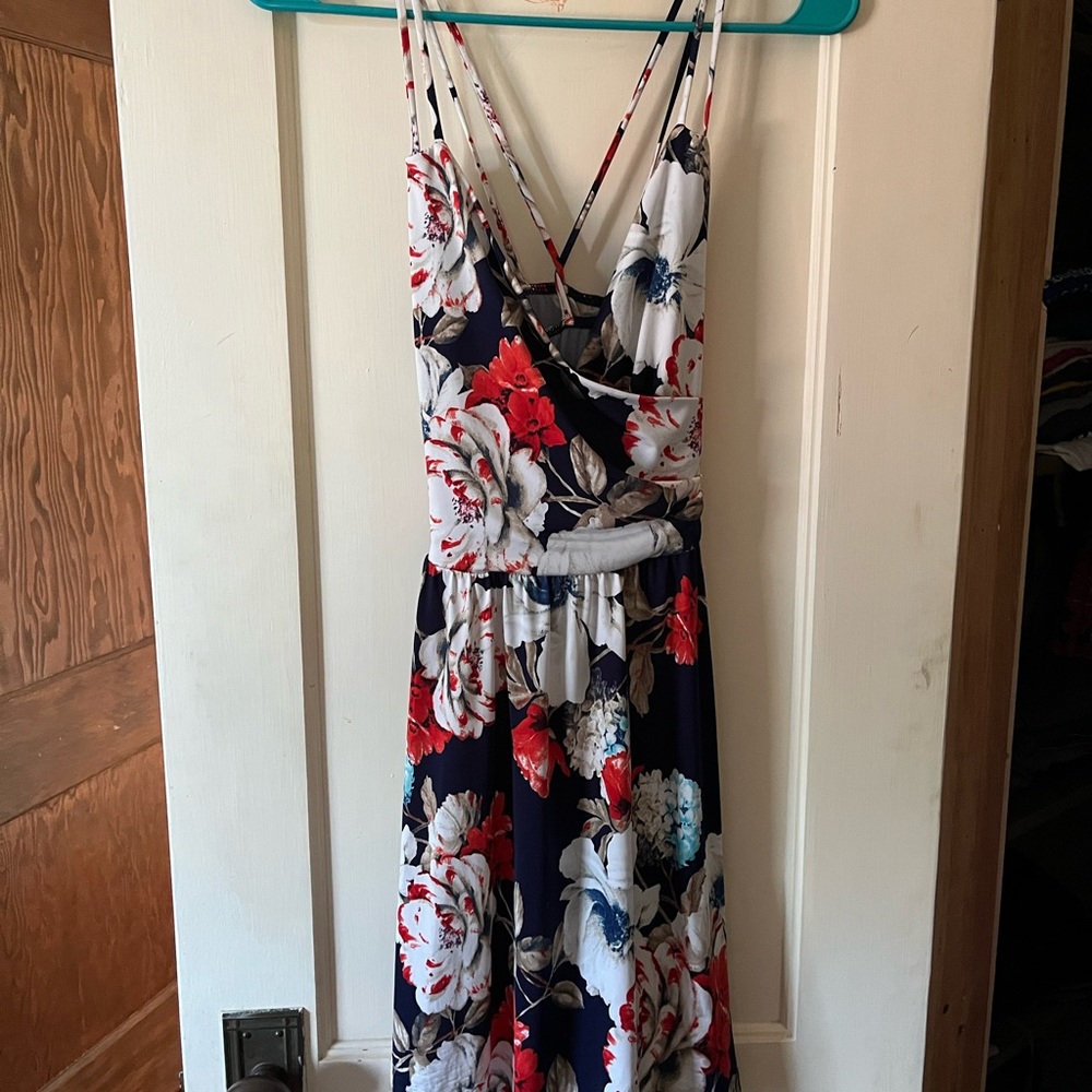 Floral Sundress with cross back straps